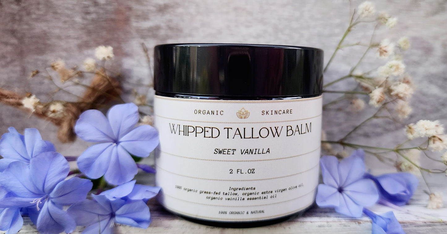 Organic Sweet Vanilla Whipped Tallow Balm