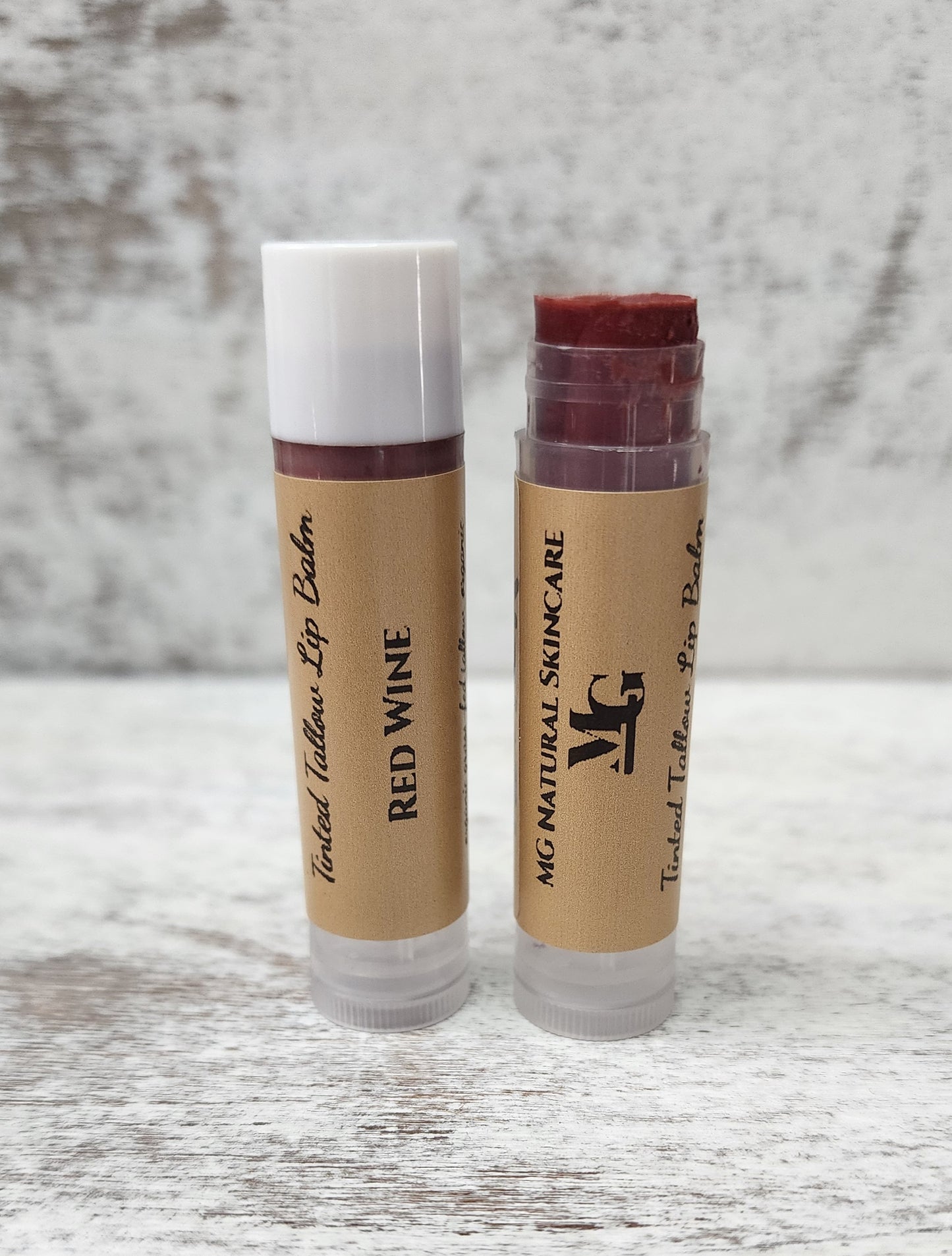 Organic Tallow Lip & Cheek Tinted  Balm-Red Wine (stick)